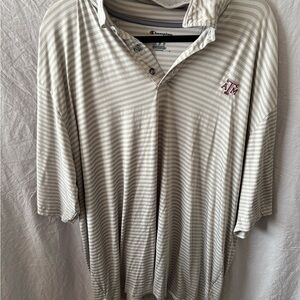 Champion Gray Polo Shirt with Striped Design
